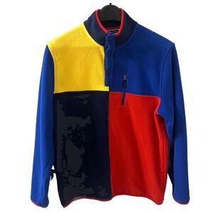 Club Room VTG Color Block 1/4 Zip Up Fleece Long Sleeve Pullover Sweater Sz M